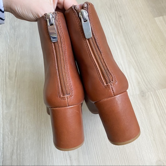 Steve Madden brown leather block heel ankle boots - Picture 6 of 14